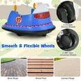 thumbnail image 4 of Gymax 12V Vehicle 360 Degree Spin Race Toy Kids Ride On Bumper Car w/ Remote Control Blue, 4 of 10