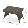 thumbnail image 6 of Bailee Outdoor 3 Piece Armless Wicker Chaise Lounge and Table Set, Mix Mocha, 6 of 10