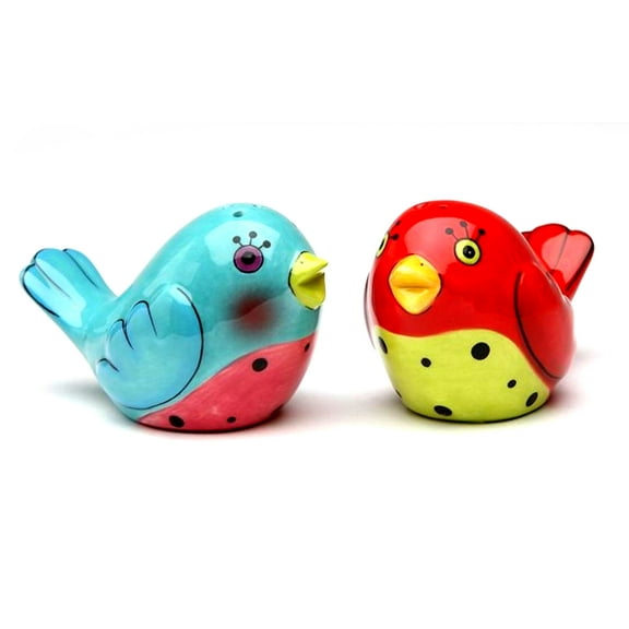 Flights Of Fancy: Red And Blue Love Birds Salt & Pepper ShakerBy Babs