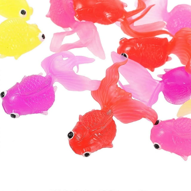 Miniature Fish Figurines Assorted Color 6.50X2.00X2.00CM Imagination Development For Children 12Pcs