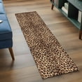thumbnail image 3 of 2'x6' Rug Runners for Hallways Kitchen, Leopard Printed Non Slip Entryway Beside Floor Carpet Runner, Modern Animals Textured Brown Washable Laundry Room Bedroom Throw Rugs Mat for Family Pet, 3 of 8
