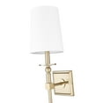 thumbnail image 5 of Millennium Lighting  1 Light 26 inch Wall Sconce with White Linen Shade Modern Gold, 5 of 5