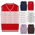 thumbnail image 3 of mgoYE Girls Boys Sweater Vest Cotton Kids Uniform Vest V-Neck Sleeveless Knit Pullover for Boy Girls Toddler(Red,10-11 Years), 3 of 9