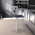 thumbnail image 2 of Mollymauk Contemporary 26" Faux Leather Counter Height Stool in Gray, 2 of 7