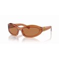 thumbnail image 1 of Miu Miu MU 14ZS Caramel Transparent/Brown (15T10I) Sunglasses, 1 of 4