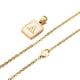 thumbnail image 2 of Colgante de acero inoxidable con forma de concha cuadrada y 26 letras para mujer, cadena de clavícula en inglés, accesorios de cadena de lana, 2 of 5
