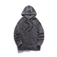 thumbnail image 4 of FOCUSNORM Men Plush Loose Hoodies Solid Color Drawstring Hooded Sweatshirts Long Sleeve Tops Fall Winter Casual Pullovers, 4 of 7