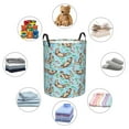 thumbnail image 4 of Balery Cute Otters Cesta de ropa redonda con asas, impermeable, independiente, para ropa, juguetes, dormitorio y familia-Small, 4 of 6