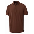 thumbnail image 2 of DTWOOO Men’s Waffle Jacquard Polo Shirts Short Sleeve Casual Solid Stylish Dry Fit Performance Golf Polo Shirts for Men, 2 of 9