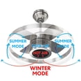 thumbnail image 6 of SkyX SkyFan Aluminum 4-Blade 24in LED Fandelier with Built-in Turbo Heater in Brushed Nickel, 6 of 9
