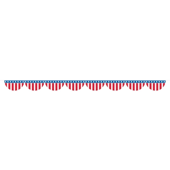 12' Plastic Patriotic American Flag Bunting