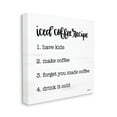 thumbnail image 4 of Iced Coffee Recipe for Parents Family Humor Food & Beverage Gallery-Wrapped Canvas Print Wall Art, 17x17, 4 of 5