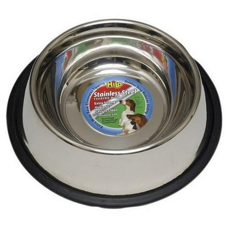 UPC: 0072929576164 | Hilo Silver Non-Skid Stainless Steel 16 oz Pet Dish For Dog