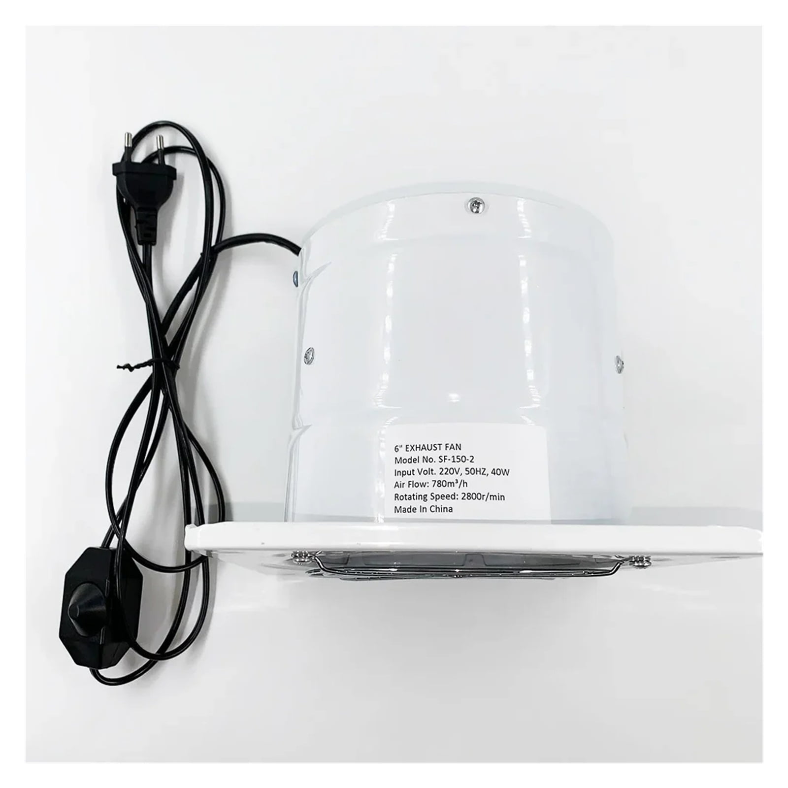6 Inch Duct Exhaust Pipe Fan For Bathroom Toilet Air Ventilation Speed Adjustable
