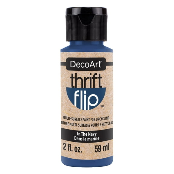 DecoArt Thrift Flip Multi-Surface Paint - In The Navy, 2 oz