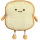 thumbnail image 1 of Almohada de pan tostado, divertido juguete de peluche con forma de comida, almohada pequeña y bonita de peluche para sofá, 1 of 7