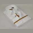thumbnail image 3 of Mens ENZO Egyptian Soft Cotton Dress Shirt Barrel Cuff Wrinkle Free 61101 White, 3 of 12