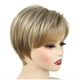 thumbnail image 2 of Peluca Corta Recta Rubia con Corte para Mujer, Sintética Natural para Uso Diario, Fibra de Alta Temperatura, 2 of 7