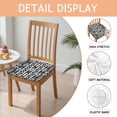 thumbnail image 2 of Black and White Geometric Boho Pattern Seat Covers for Dining Room Chairs Set Of 4,Stretch Printed Washable Chair Seat Cover with Elastic Ties and Button,Removable Waterproof Couch Cushion Covers, 2 of 6
