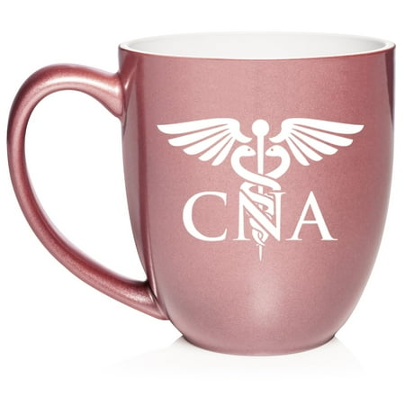 

CNA Nursing Assistant Ceramic Coffee Mug Tea Cup Gift for Her Him Friend Coworker Wife Husband (16oz Rose Gold)