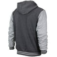thumbnail image 2 of Men's Athletic California Sherpa Fleece Lined Cali Zip Up Hoodie Jacket (Charcoal Grey, M), 2 of 4
