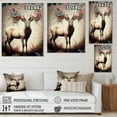 thumbnail image 4 of Designart Caribou With Blooming Antlers Canvas Wall Art, 4 of 5