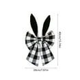 thumbnail image 3 of Cadancy Easter Decorations Bunny Ear Bows Plaid Front Door Hanging Ornaments Spring Home Decor Indoor Outdoor Wall Fireplace Mantel Easter Decoration(16x8 Inch), 3 of 6