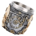 thumbnail image 4 of Cuenco de afeitar para hombres, brocha de afeitar de acero inoxidable, taza de jabón de afeitar para barbería y hogar., 4 of 14