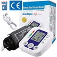 thumbnail image 4 of Tonómetro de presión automático médico, tensiómetro, medidor de pulso de ritmo cardíaco, Monitor de presión arterial de brazo Digital saludable, manguito, 4 of 5