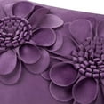thumbnail image 7 of JWH 3D Handmade Aesthetic Velvet Floral Accent Pillow Case Rectangle for Room Decor Girl Gift 12x20inch in Light Purple, 7 of 7