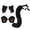 Black, variant on Anime Fox Wolf Ears Headband Furry Tail,Fursuit Therian Plush Cat Paws Gloves Halloween Party Costumes Accessories