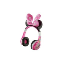 eKids Minnie Mouse Bluetooth Headphones for Kids Wireless Rechargeable Kid Friendly Sound Minnie Mouse