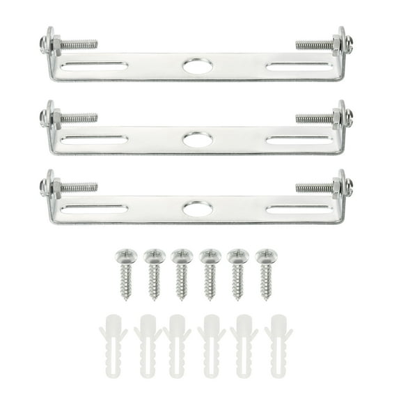 Uxcell 4.13"x0.71"x0.63" Lighting Fixture Ceiling Light Plate Iron Silver 3Set