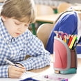 thumbnail image 3 of Standing Pencil Case Canvas Pencil Bag Large Capacity Pencil Pouch Aesthetic Zipper Pencil Pen Holders Pencil Bag Big Storage Pen Organizer for Stationery Pencil Box Office Supplies, 3 of 6