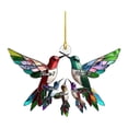 thumbnail image 1 of Family Members Christmas Hummingbird Together Personalized Acrylic Ornament, 1 of 8