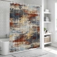 thumbnail image 6 of Retro Minimalist Art Bathroom Shower Curtains with 12 Hooks Waterproof Shower Curtain for Stalls and Bathtubs Abstract Bohemia Aesthetics Brown Beige Decorative Bathroom Privacy Curtain 36x78 Inches, 6 of 9