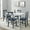 Navy Blue, variant on Walker Edison 5 - Piece Solid Wood Farmhouse Dining Set - White