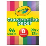 Crayola Construction Paper, 8 Primary Colors, Beginner Child, 96 Pieces