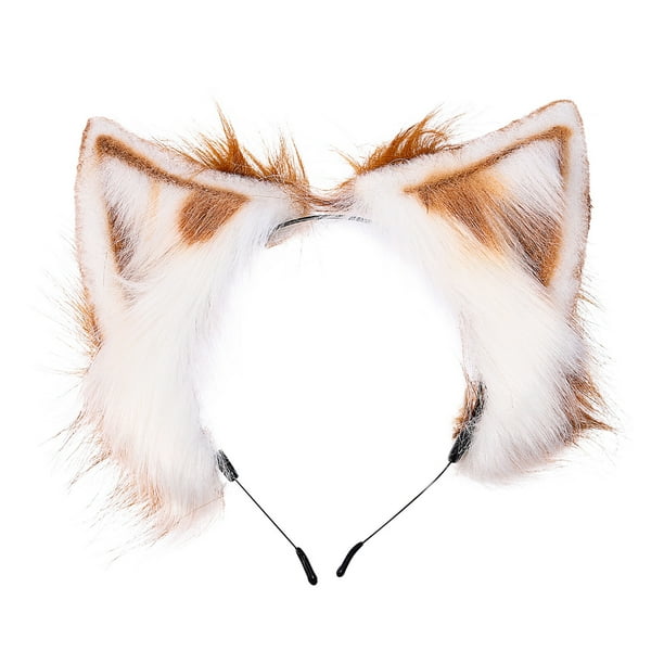 EeaseMX 1 diadema con orejas de gato, adorable diadema con orejas de animal para disfraz de cosplay para niñas.