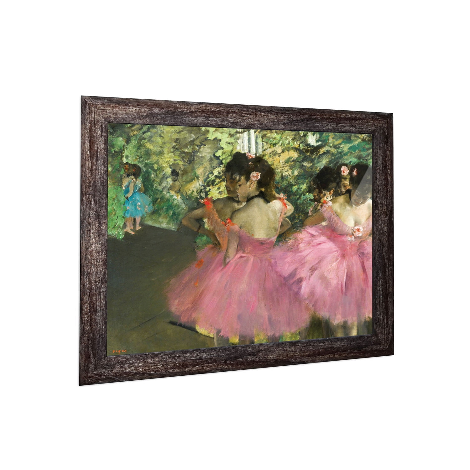 Affiche murale - A - Ballerines roses - Toile de coton - 21x30cm