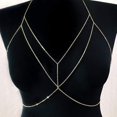 thumbnail image 3 of Moda Simple Sexy vientre cuerpo cadena collar Bikini arnés de cables cuerpo mujeres y niñas (oro), 3 of 5
