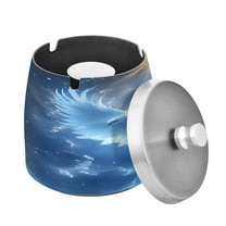 ALAZA Cigar Ashtray with Lid Phoenix Ash Tray for Cigarettes Smokeless Ashtrays