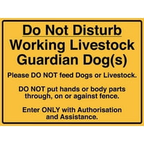 Do Not Disturb Working Livestock Guardian Dog Sign Metal Tin Sign12x16 Inches Caution Danger Safety Security Warning Notice Signs