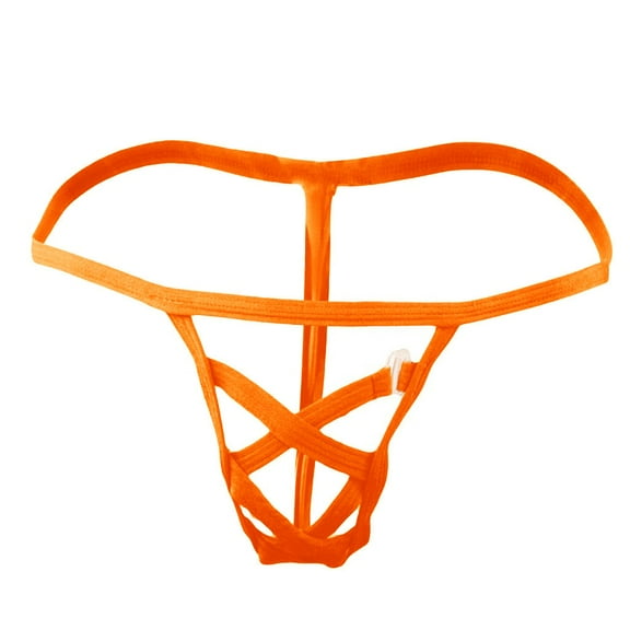 Skpblutn Underwear for Men Comfortable Bikini Men'Slow Waist Ice Male S Mens Silk Micro Briefs Brief Panties Orange