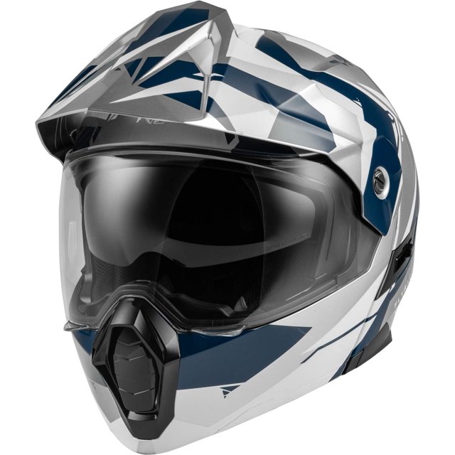 FLY Racing Adult Odyssey Summit Helmet (Navy/Grey/White, X-Large) ECE/DOT FMVSS 218 Approved