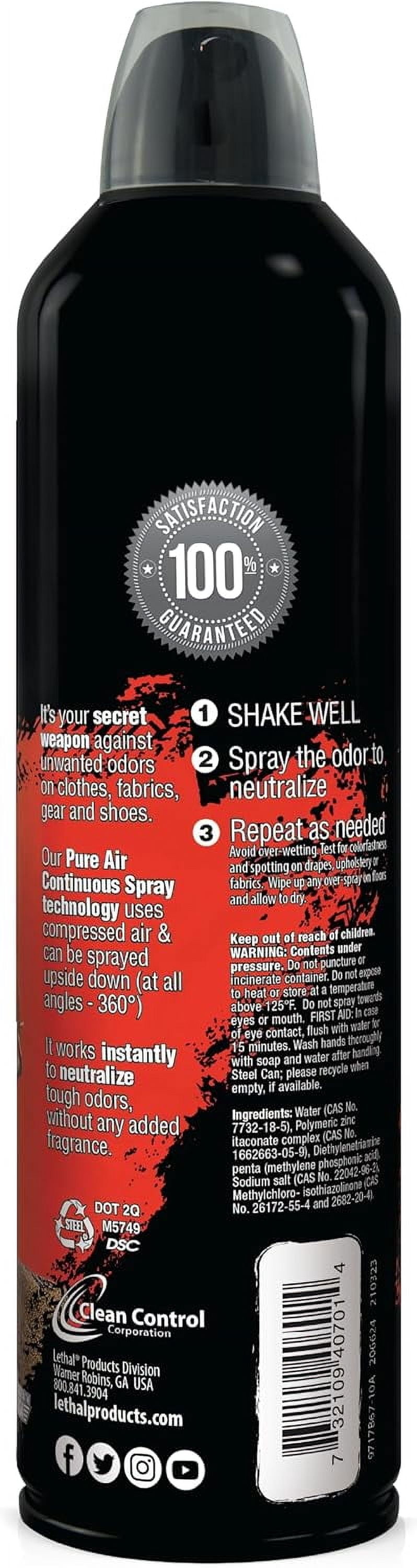 LETHAL 360-Degree Field Spray Active Formula with Human Scent Eliminating Agent for Hunting Clothes, Gear, and Equipment, Unscented, 10 Ounce Spray Bottle, Set of 3