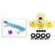 thumbnail image 5 of 4 Uds 70mm Light Up Flash Skateboard Longboard Ruedas 78A con Núcleo de Rodamiento Que en La Noche Accesorios de Patineta Amarillo Soledad Rueda de longboard iluminada, 5 of 7