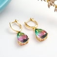 thumbnail image 4 of SPRING PARK Fashion Jewelry Pear Water Drop Shape Rhinestone Hoop Dangle Earrings Gift Jewelry, 4 of 6