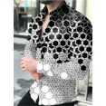 thumbnail image 1 of Camisa con botones para hombre, nueva moda de fiesta, ocio social, diseño de estampados, blusas de manga larga con solapa, ropa para hombre primavera, 1 of 6
