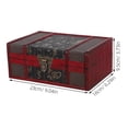 thumbnail image 2 of Decorative Wooden Box Vintage Treasure Chest with Lock for Jewelry Storage, 2 of 5